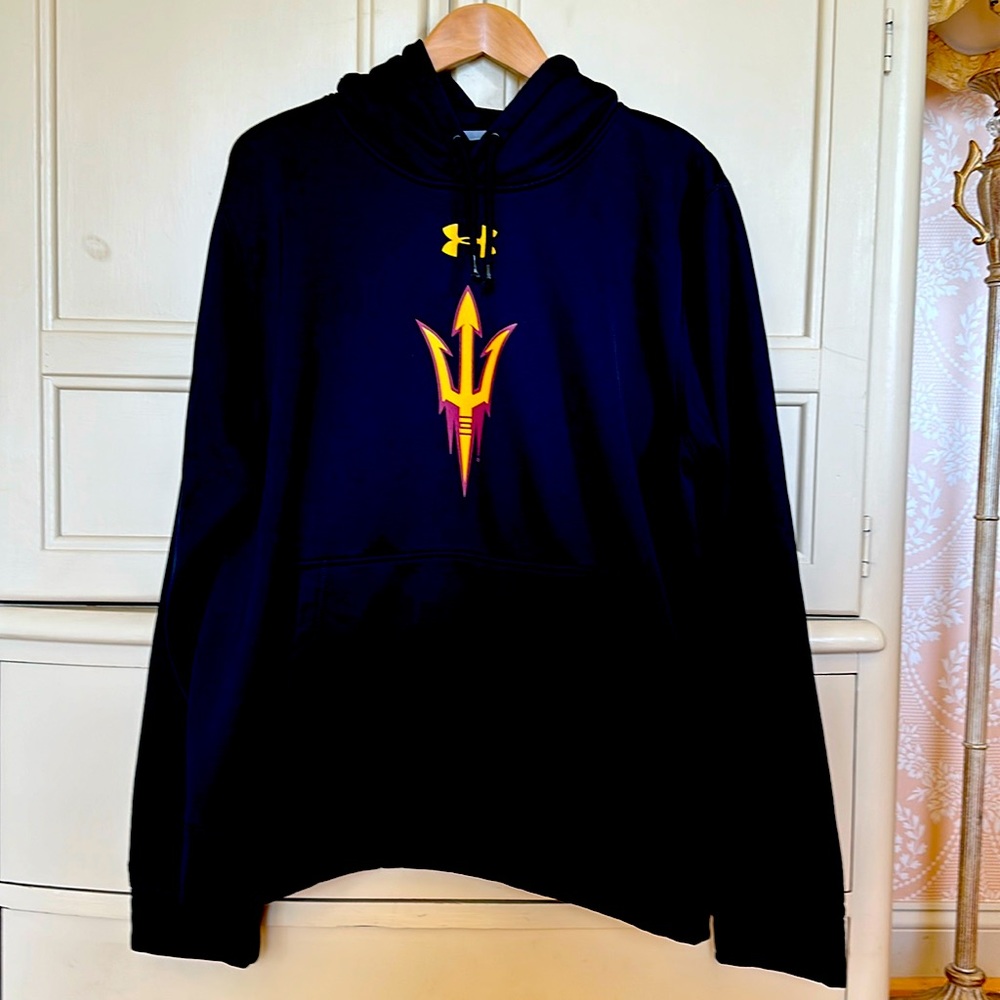 Under Armour Arizona State University Storm Black Hoodie w/ Pocket Size XL